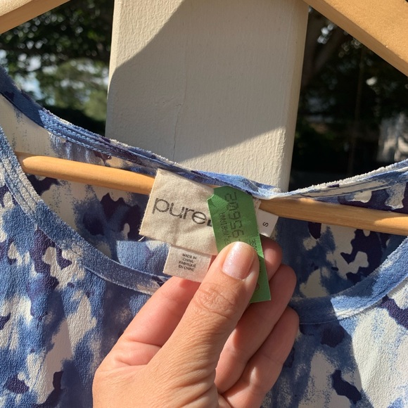 Pure DKNY sleeveless top/tunic with detachable lining 100% silk size S - Picture 2 of 13